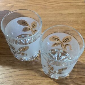DeValBor Italian Gold Leaf Glass Tumblers